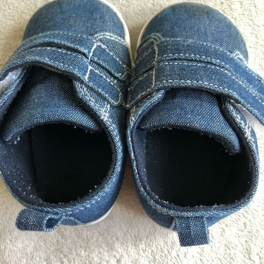 Denim Newborn Baby Pre-walker Shoes